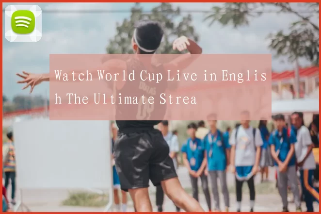 Watch World Cup Live in English The Ultimate Strea